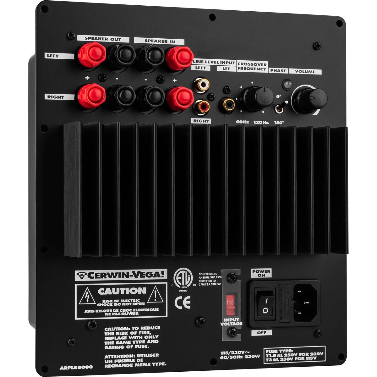 CerwinVega V10S 200 Watt Subwoofer Plate Amplifier